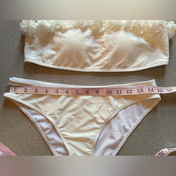 Shein White Strapless Bikini Set Size Medium - Picture 10 of 12